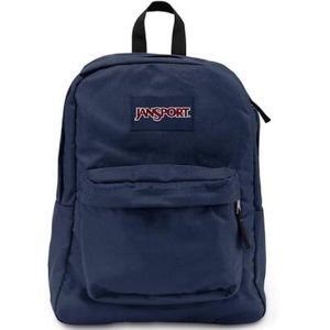 Navy blue jansport superbreak backpack bookbag